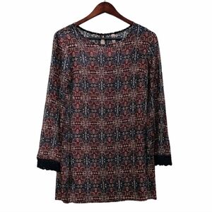 Xhilaration Multicolored Crochet Mini dress Size Sm Petite